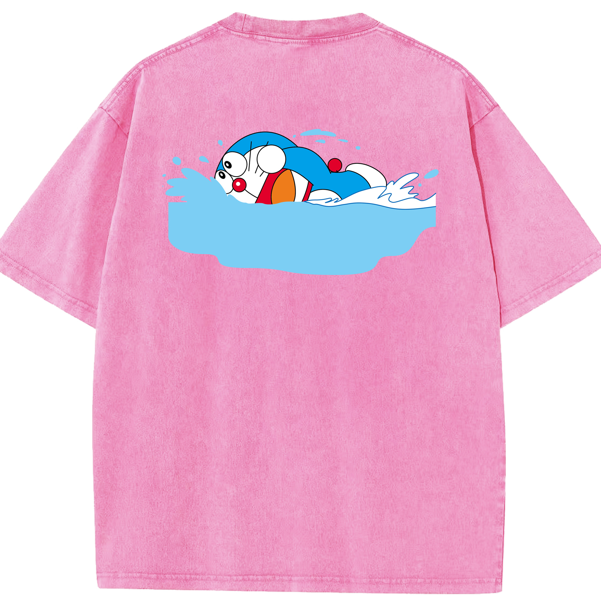 （画像用） ドラえもん Doraemon 綿100% ヴィンテージ風 半袖Tシャツ（背面プリント）